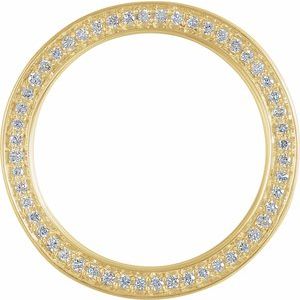 Bande de diamant 14K jaune 4 mm 1/2 CTW avec finition satinée taille 7,5