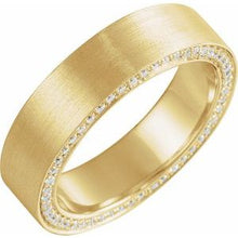 Load image into Gallery viewer, 14K Yellow 6 mm 5/8 CTW Diamond Band with Satin Finish Size 9.5
