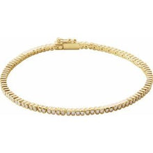 Load image into Gallery viewer, 14K Yellow 1 CTW Diamond Line 7&quot; Bracelet
