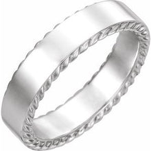 Charger l'image dans la galerie, Platine 6 mm motif de corde taille de bande 13
