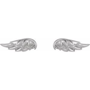 Sterling Silver Angel Wing Earrings