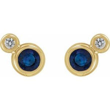 Load image into Gallery viewer, Two-Stone Bezel-Set Earrings  
