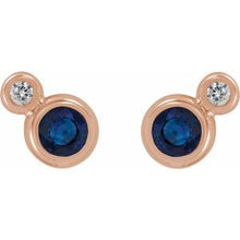 Load image into Gallery viewer, Two-Stone Bezel-Set Earrings  
