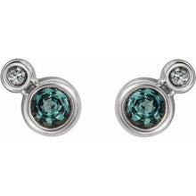 Load image into Gallery viewer, Two-Stone Bezel-Set Earrings  
