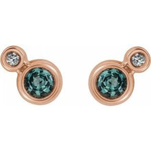 Load image into Gallery viewer, Two-Stone Bezel-Set Earrings  
