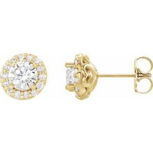 Load image into Gallery viewer, 14K Yellow 9/10 CTW Diamond Earrings
