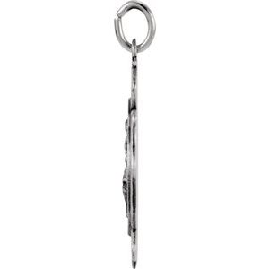 Sterling Silver 25.25 mm St. Florian Pendant
