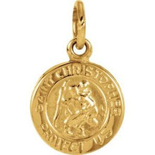 Charger l&#39;image dans la galerie, 14K Yellow 8 mm St. Christopher Medal
