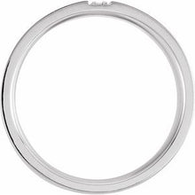 Load image into Gallery viewer, Platinum 1/10 CTW Diamond Band with Satin Finish Size 6.5
