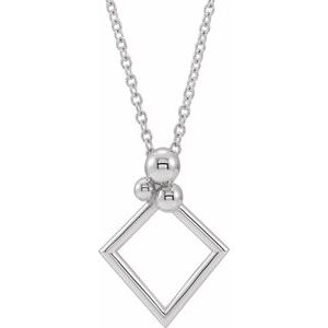 Sterling Silver Geometric 16-18