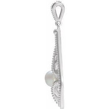 Load image into Gallery viewer, Sterling Silver Vintage-Inspired Freshwater Cultured Pearl Pendant
