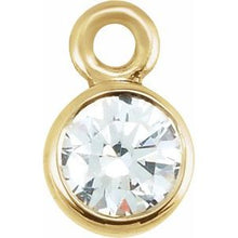 Charger l&#39;image dans la galerie, 14K Yellow .03 CTW Diamond Micro Bezel Dangle
