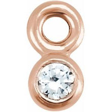 Load image into Gallery viewer, 14K Rose .015 CTW Diamond Micro Bezel Dangle

