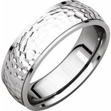Load image into Gallery viewer, Half Round Edge Band with Hammer Finish

