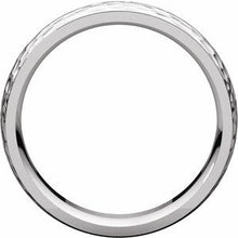 Load image into Gallery viewer, Sterling Silver 6 mm Half Round Edge Band with Hammer Finish Size 9.5
