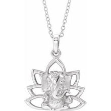 Load image into Gallery viewer, Sterling Silver Ganesha 16-18&quot; Necklace
