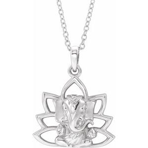 Sterling Silver Ganesha 16-18