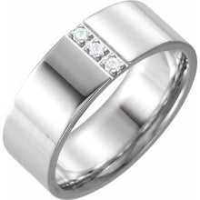 Load image into Gallery viewer, Platinum 1/10 CTW Diamond Band Size 8.5
