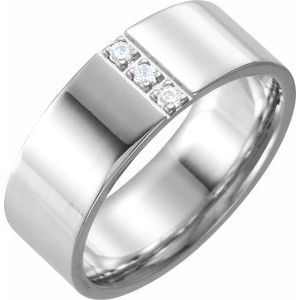 Platinum 1/10 CTW Diamond Band Size 6