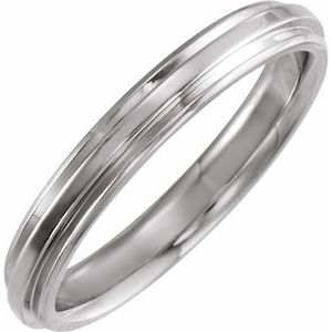 Sterling Silver 3 mm Flat Edge Band Size [cv2