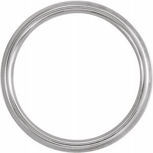 Sterling Silver 3 mm Flat Edge Band Size [cv2