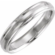 Charger l&#39;image dans la galerie, Sterling Silver 4 mm Flat Edge Band Size [cv2
