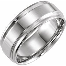 Load image into Gallery viewer, Sterling Silver 8 mm Flat Edge Band Size [cv2
