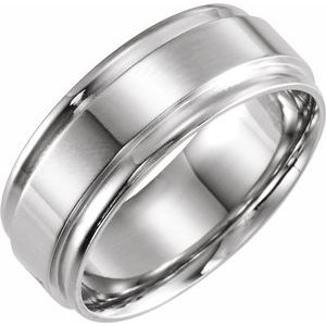 Sterling Silver 8 mm Flat Edge Band Size [cv2
