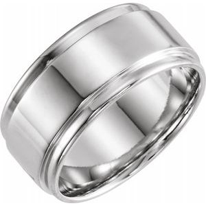Sterling Silver 10 mm Flat Edge Band Size [cv2