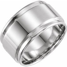 Load image into Gallery viewer, Sterling Silver 12 mm Flat Edge Band Size [cv2

