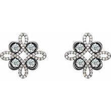 Load image into Gallery viewer, Platinum 3/4 CTW Diamond Earrings
