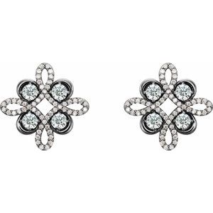 Platinum 3/4 CTW Diamond Earrings