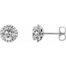 Load image into Gallery viewer, Platinum 5/8 CTW Diamond Earrings
