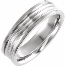Charger l&#39;image dans la galerie, Sterling Silver 6 mm Grooved Band Size 7

