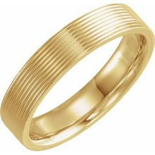 Load image into Gallery viewer, 18K Yellow 8 mm Ridged Band Size 10
