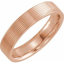 Charger l&#39;image dans la galerie, 18K Rose 8 mm Ridged Band Taille 9.5
