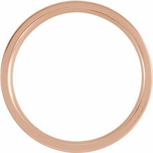 Charger l&#39;image dans la galerie, 18K Rose 8 mm Ridged Band Taille 9
