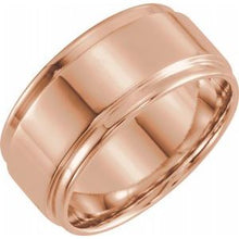 Charger l'image dans la galerie, Taille de bande à bord plat rose 18K 10 mm [cv2
