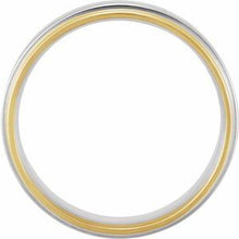 Charger l'image dans la galerie, Bande de bord plat 7,5 mm jaune 18 carats et platine [cv2

