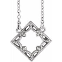 Load image into Gallery viewer, Sterling Silver Vintage-Inspired Geometric 18&quot; Necklace
