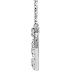 Sterling Silver Vintage-Inspired Geometric 18" Necklace