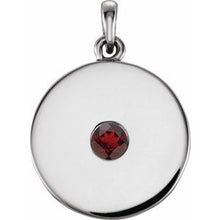 Charger l&#39;image dans la galerie, Red Garnet Mozambique Garnet Disc Pendant
