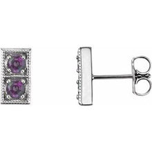 Load image into Gallery viewer, 14K White Alexandrite Two-Stone Earrings
