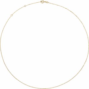 1 mm Solid Diamond-Cut Cable Chain 