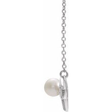 Charger l&#39;image dans la galerie, Sterling Silver Freshwater Cultured Pearl Bar 18&quot; Necklace
