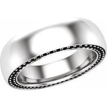 Load image into Gallery viewer, 14K White 6 mm 3/4 CTW Black Diamond Band Size 10
