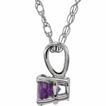 Charger l&#39;image dans la galerie, Youth Solitaire Birthstone Necklace or Pendant  
