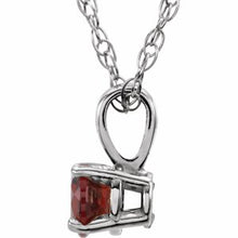 Charger l&#39;image dans la galerie, Youth Solitaire Birthstone Necklace or Pendant  
