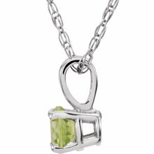 Charger l&#39;image dans la galerie, Youth Solitaire Birthstone Necklace or Pendant  
