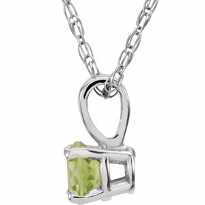 Youth Solitaire Birthstone Necklace or Pendant  